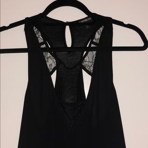 Black lace tank